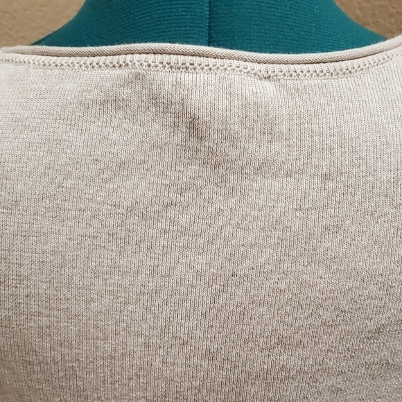 PERUVIAN CONNECTION 100% PIMA COTTON BEIGE SHORT SLEEVE SWEATER WOMEN MEDIUM - Picture 10 of 16